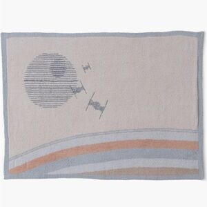 Barefoot Dreams Star Wars Galactic Dreams CozyChic Stroller Blanket Cream Blue